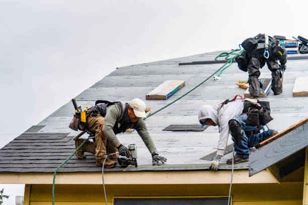 Professional Storm Damage Roof Repair technician working in Pleasant Mills, IN
